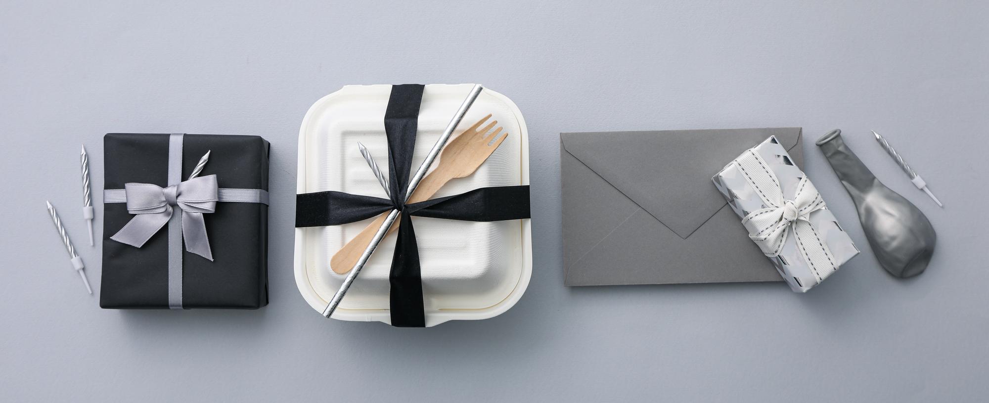 Subscription boxes arranged on table